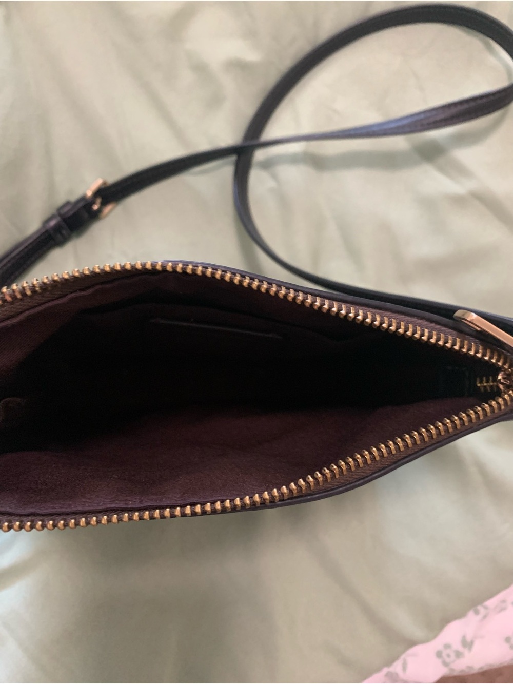 Coach Brown Signature Crossbody with Black Strap and Gold Hardware - Picture 2 of 3